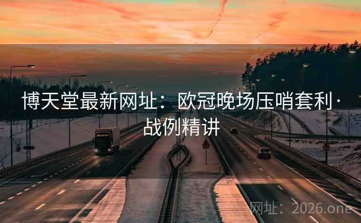 博天堂最新网址：欧冠晚场压哨套利·战例精讲